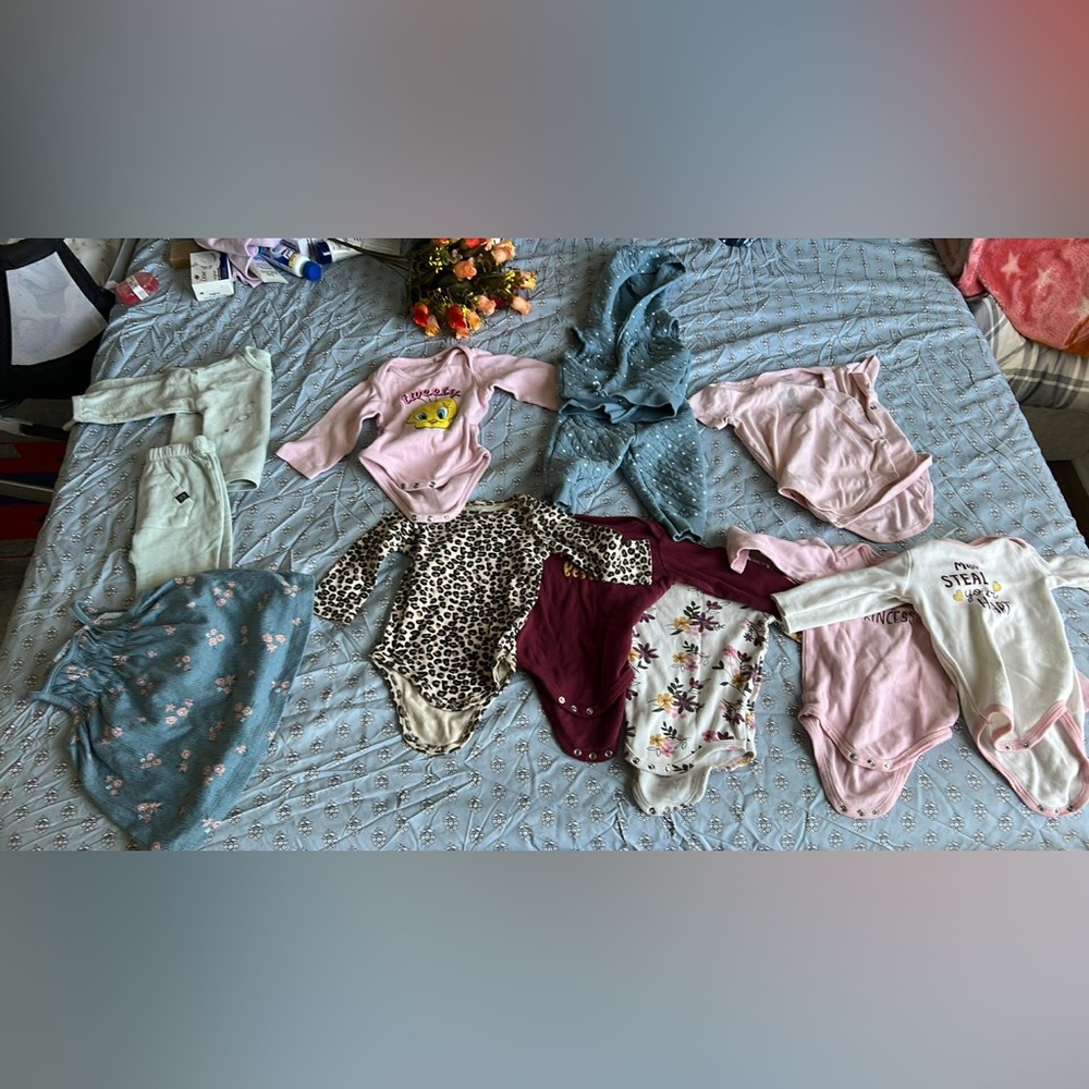 Hudson Baby Pink and Leopard Bodysuit Set